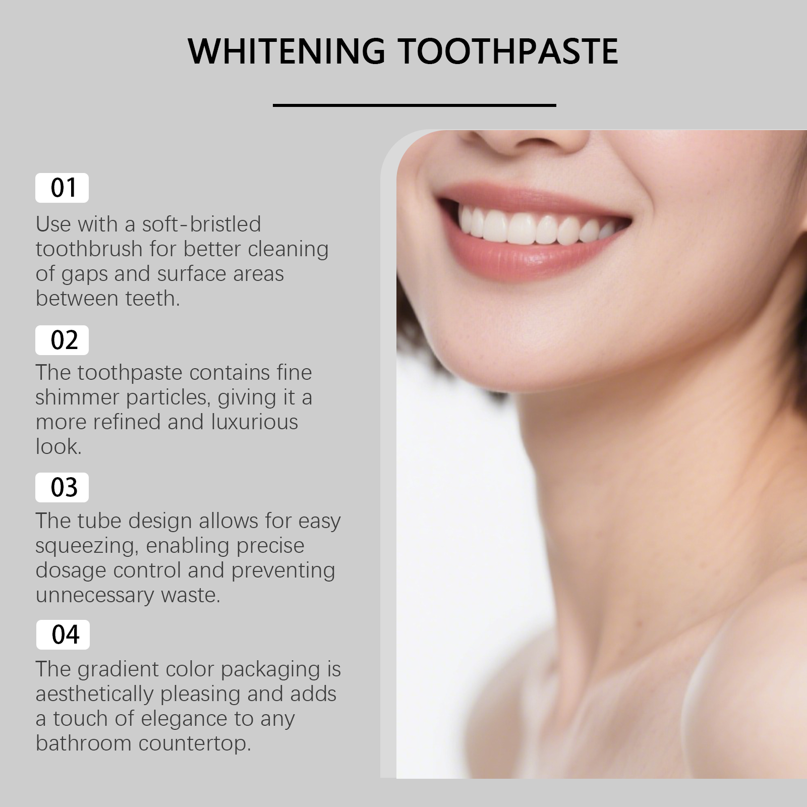 Nicotinamide Toothpaste Mild Clean Dense Foam Fresh Breath Bright Teeth Oral Care Daily Dental Gentle Stain Remove Surface
