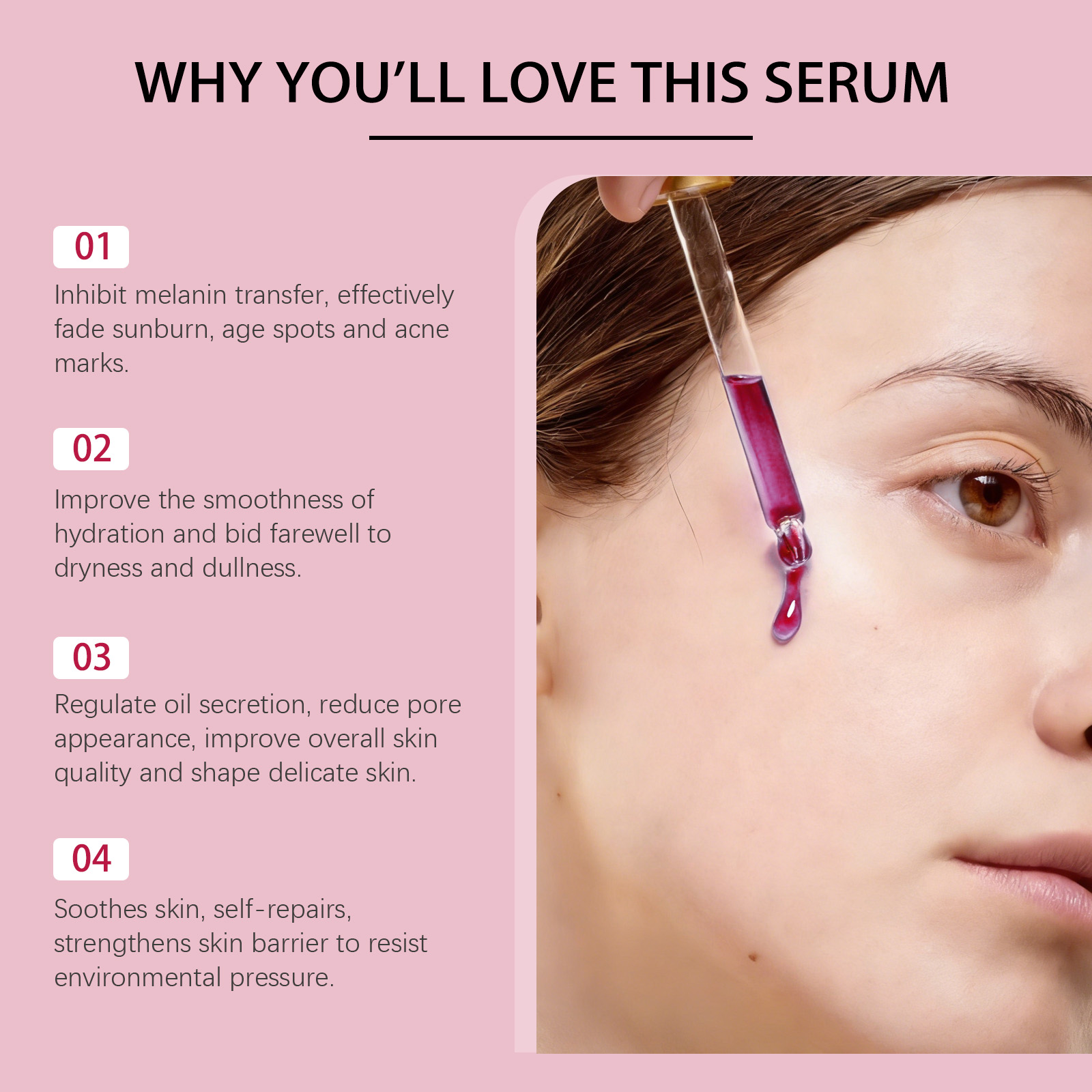 Nicotinamide Moisturizing Essence Liquid Hydrating Nourishing Refreshing Absorbable Soft Smooth Facial Skin Care Serum Product Gentle Massage