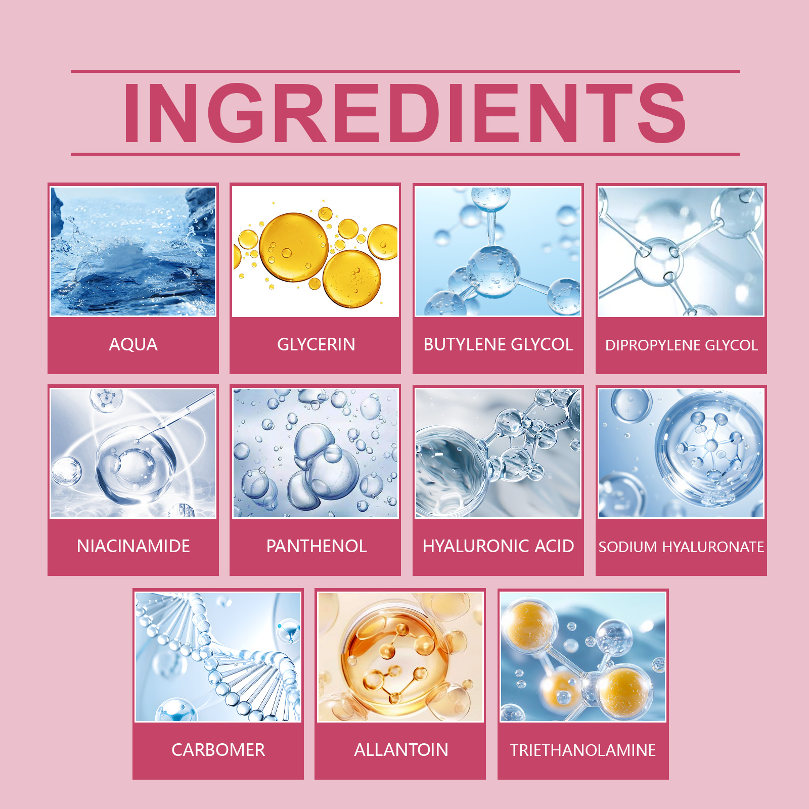 Nicotinamide Moisturizing Essence Liquid Hydrating Nourishing Refreshing Absorbable Soft Smooth Facial Skin Care Serum Product Gentle Massage