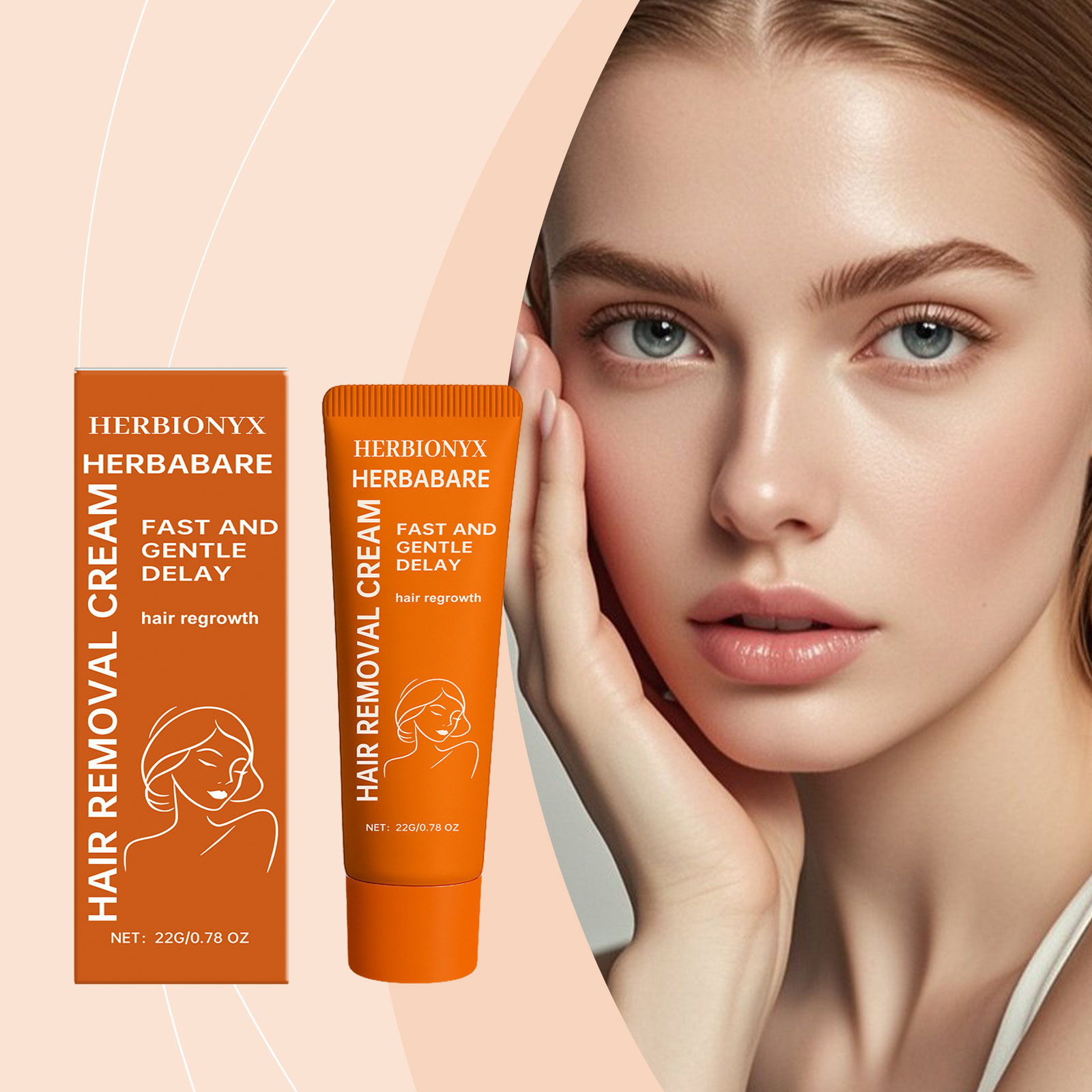 Moisturizing Facial Hair Removal Cream Soft Smooth Skin Friendly Daily Clean Care For Fine Facial Hair Surface Cleansing
