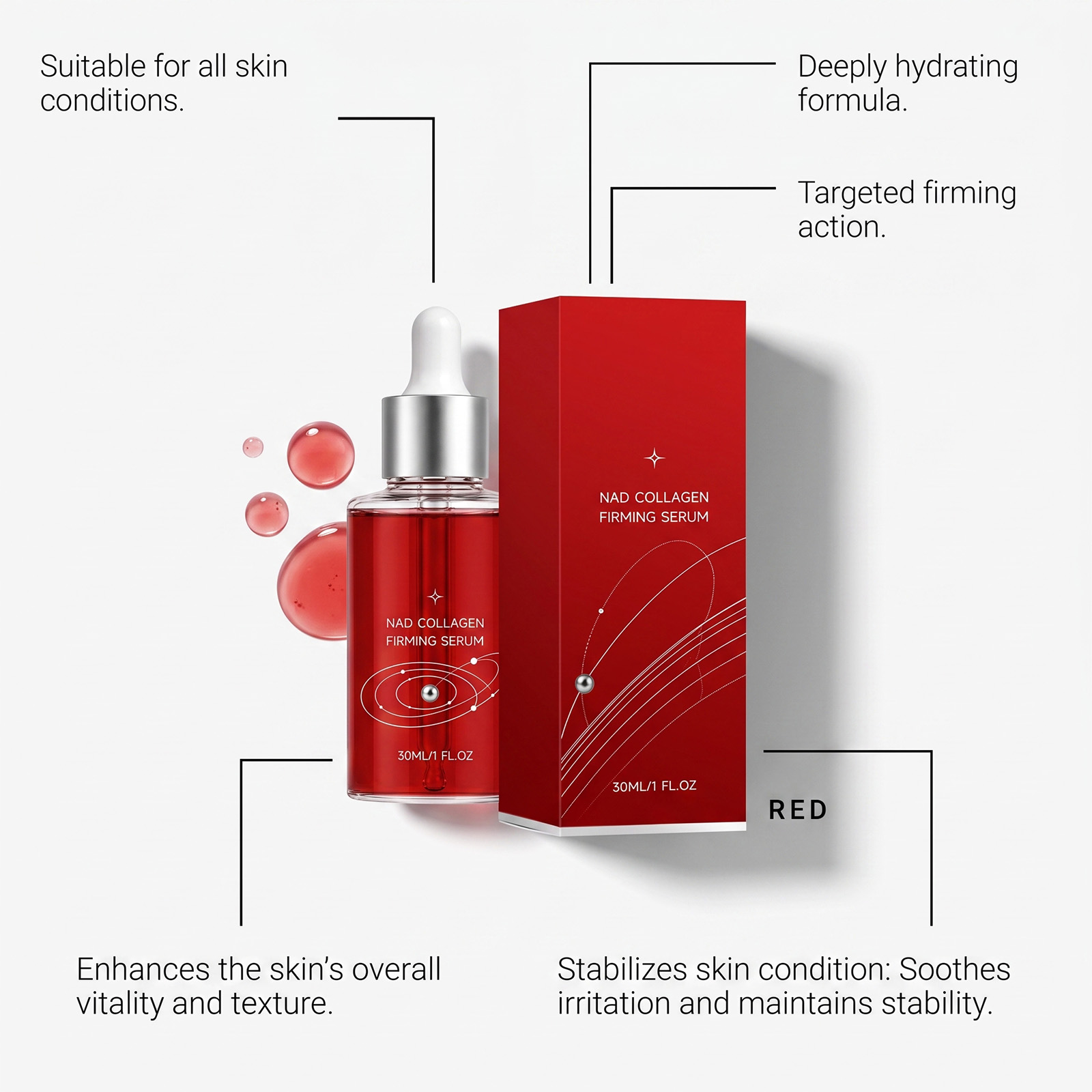 Collagen Essence Moisturizing Nourishing Elastic Smoothing Skin Improving Dry Rough Facial Complexion Care Liquid