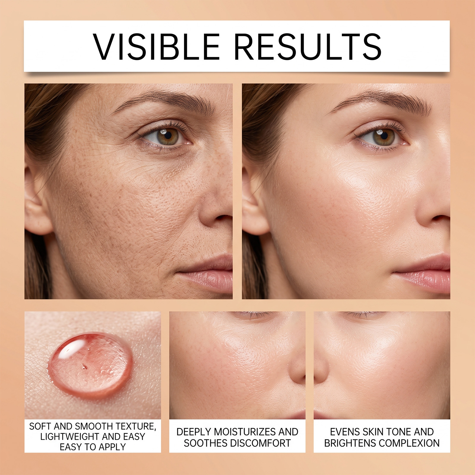 Collagen Essence Moisturizing Nourishing Elastic Smoothing Skin Improving Dry Rough Facial Complexion Care Liquid