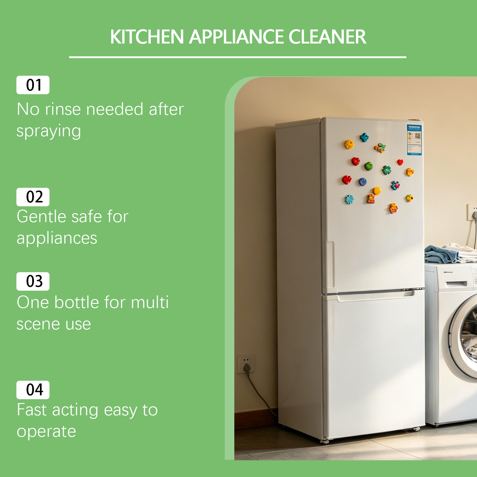 Household Appliance Cleaner Daily Tough Grease Remove Shine Kitchen Stove Wash Liquid Care