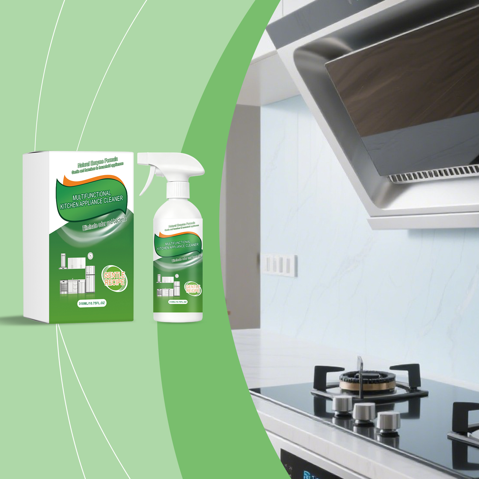 Household Appliance Cleaner Daily Tough Grease Remove Shine Kitchen Stove Wash Liquid Care