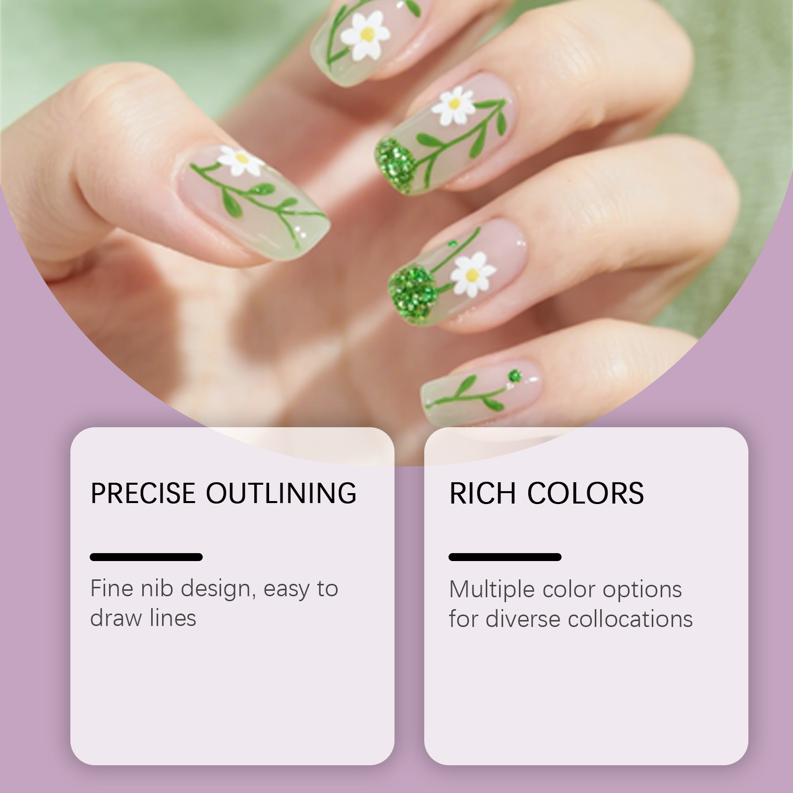 Nail Art Marker Pen Rich Vivid Color Easy Coloring Beginner Fashion Creative Nail Tool