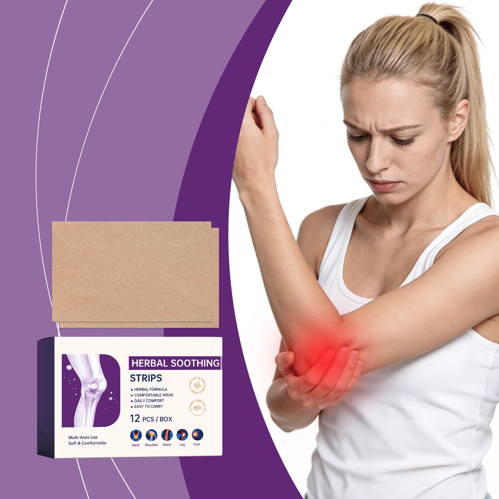 Herbal Joint Care Patch Mild Nourishing Comfortable Breathable Body Active Joint Muscle Nursing Sticker