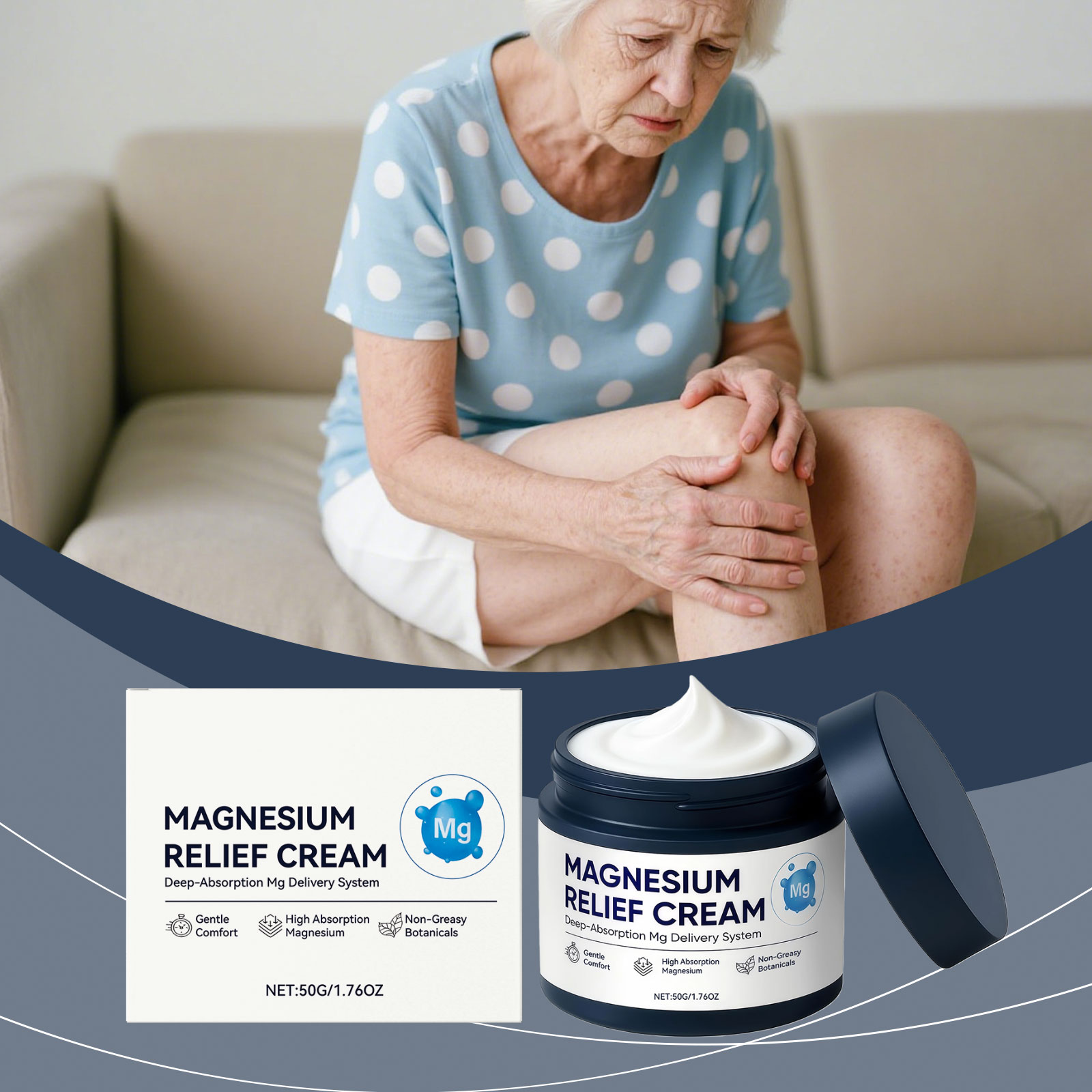 Joint Care Magnesium Cream Mild Ingredients Daily Outdoor Moisturizing Comfort Joint Portable Nourishing Ointment
