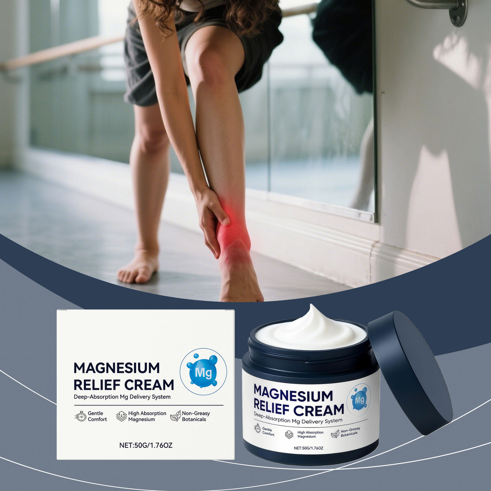 Joint Care Magnesium Cream Mild Ingredients Daily Outdoor Moisturizing Comfort Joint Portable Nourishing Ointment