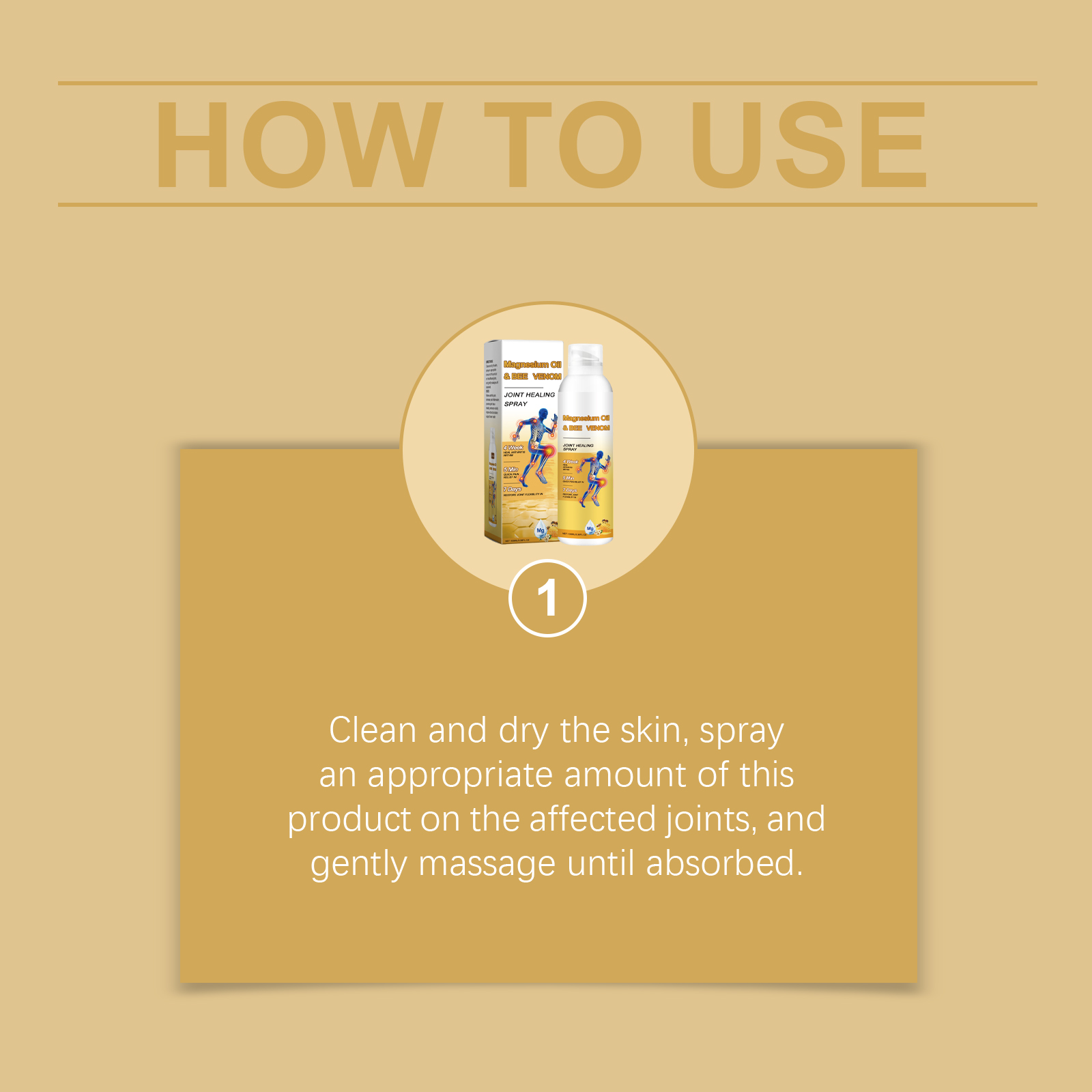 Bee Venom Joint Relief Spray Daily Alleviate Joint Discomfort Body Soothe Nourish Massage Care Mist