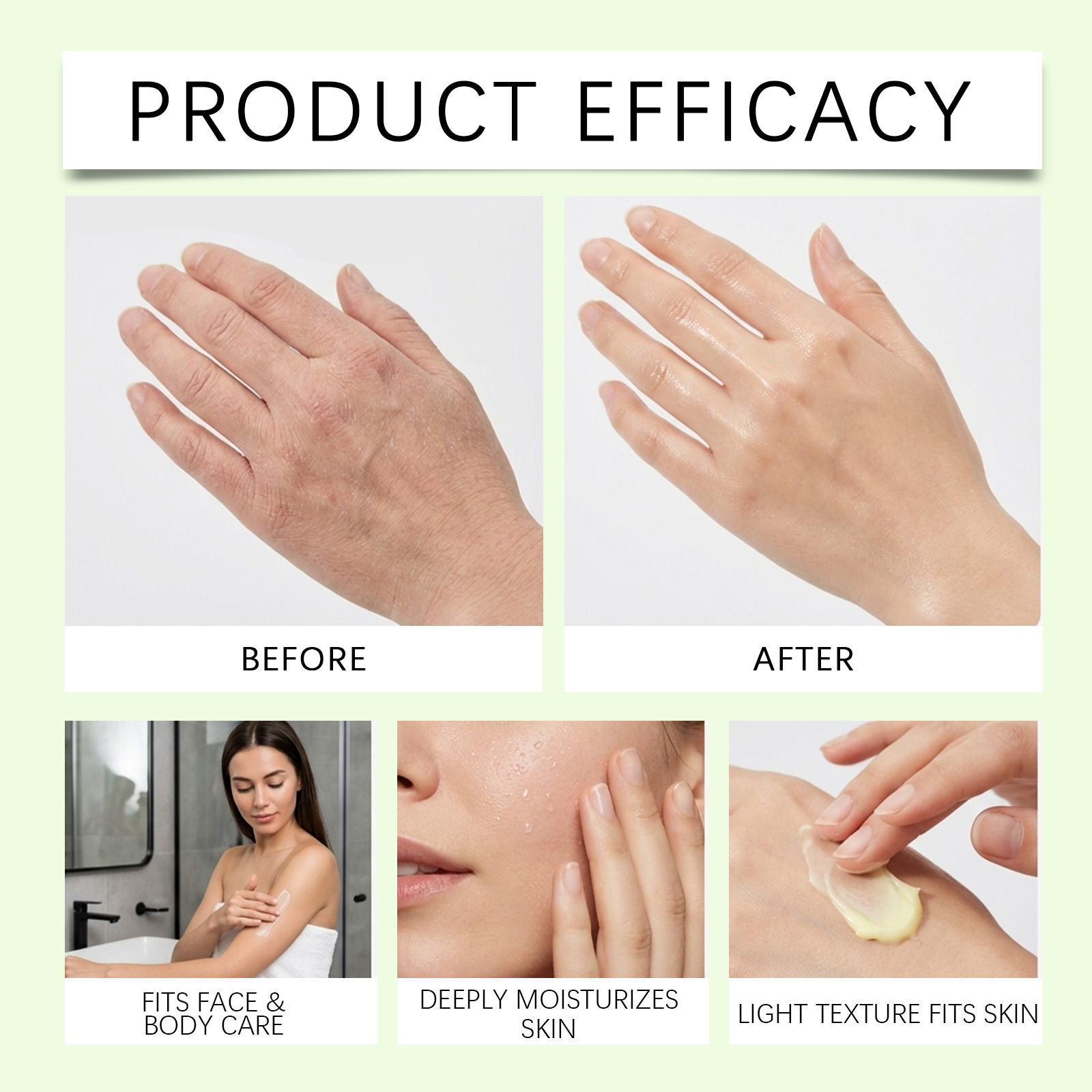 Light Butter Care Cream Fragrance Free Facial Body Multi Purpose Hydrating Softening Full Skin Suitable Moisturizing Lotion