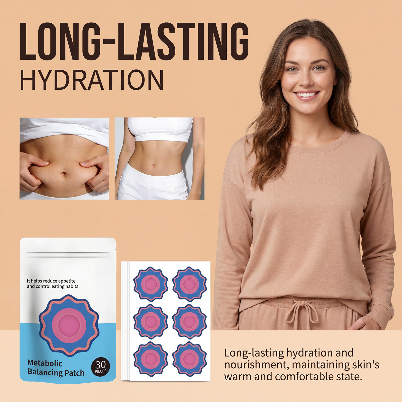 Body Care Patch Daily Balanced Comfortable Skin Nourishing Soft Elastic Compact Portable