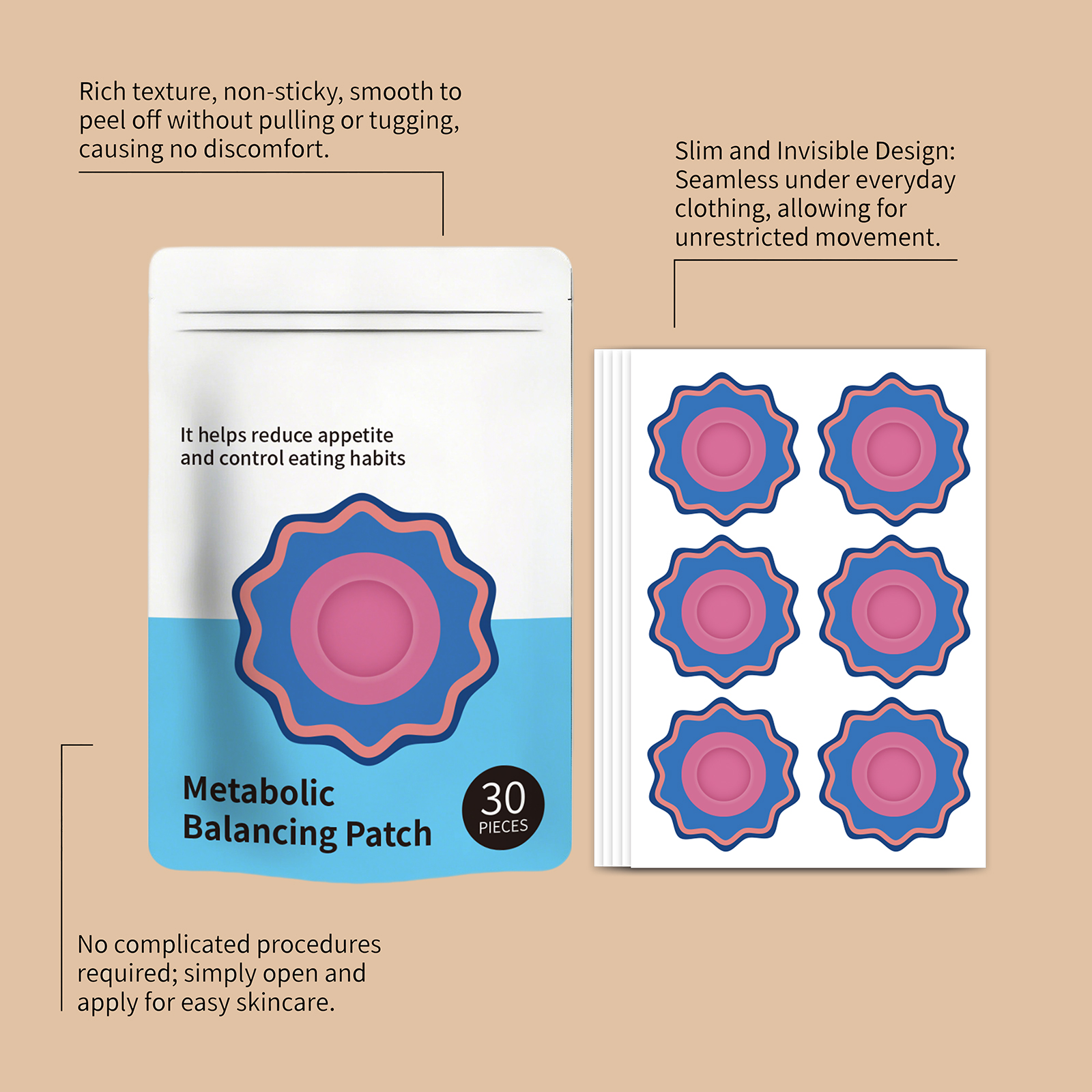 Body Care Patch Daily Balanced Comfortable Skin Nourishing Soft Elastic Compact Portable
