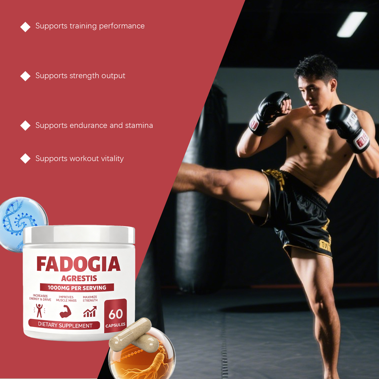 Body Care Support Capsule Daily Exercise Sports Muscle Care Boost Energy Supplement Capsule