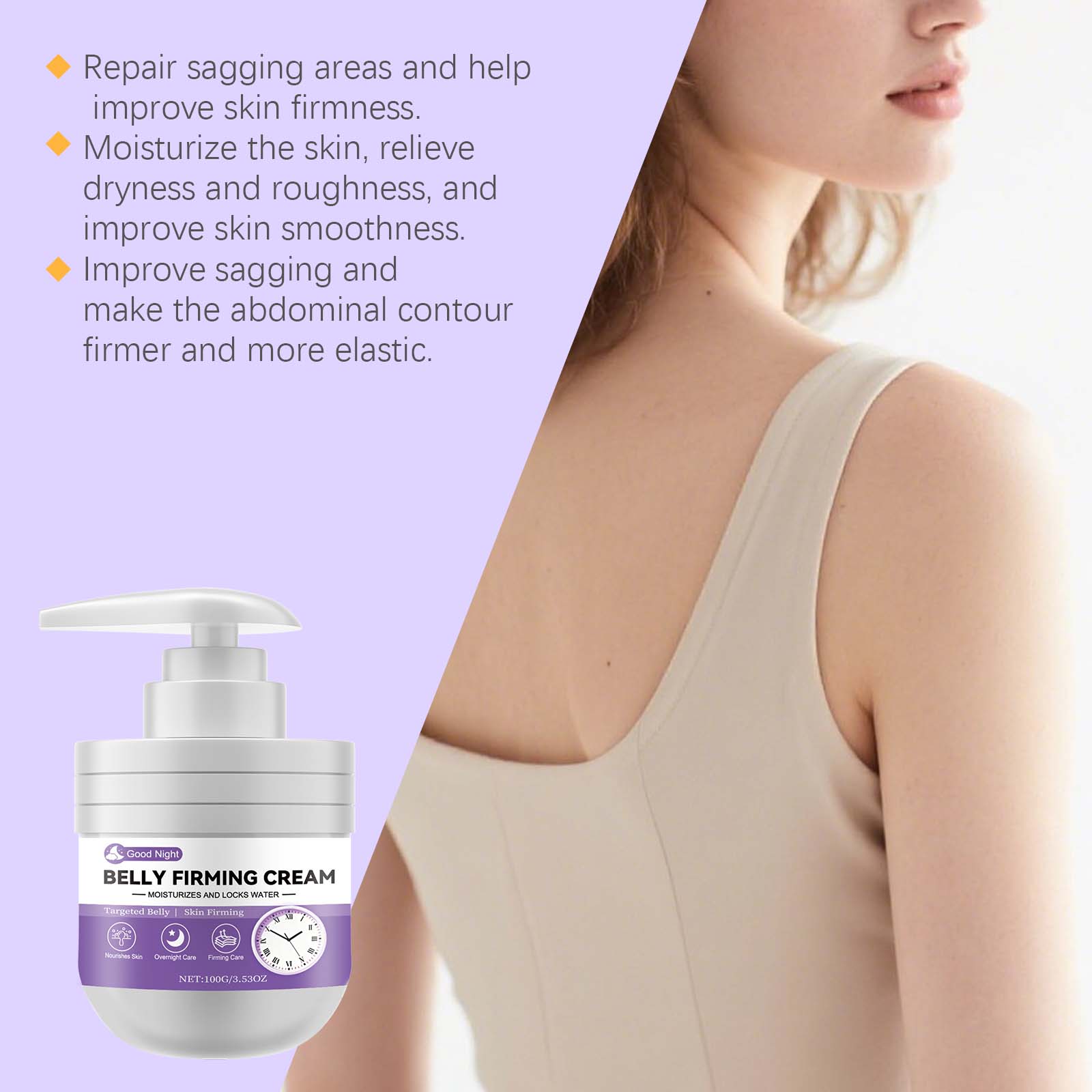 Body Care Cream Mild Formula Daily Soft Moisturizing Abdomen Body Skin External Smearing Care Ointment