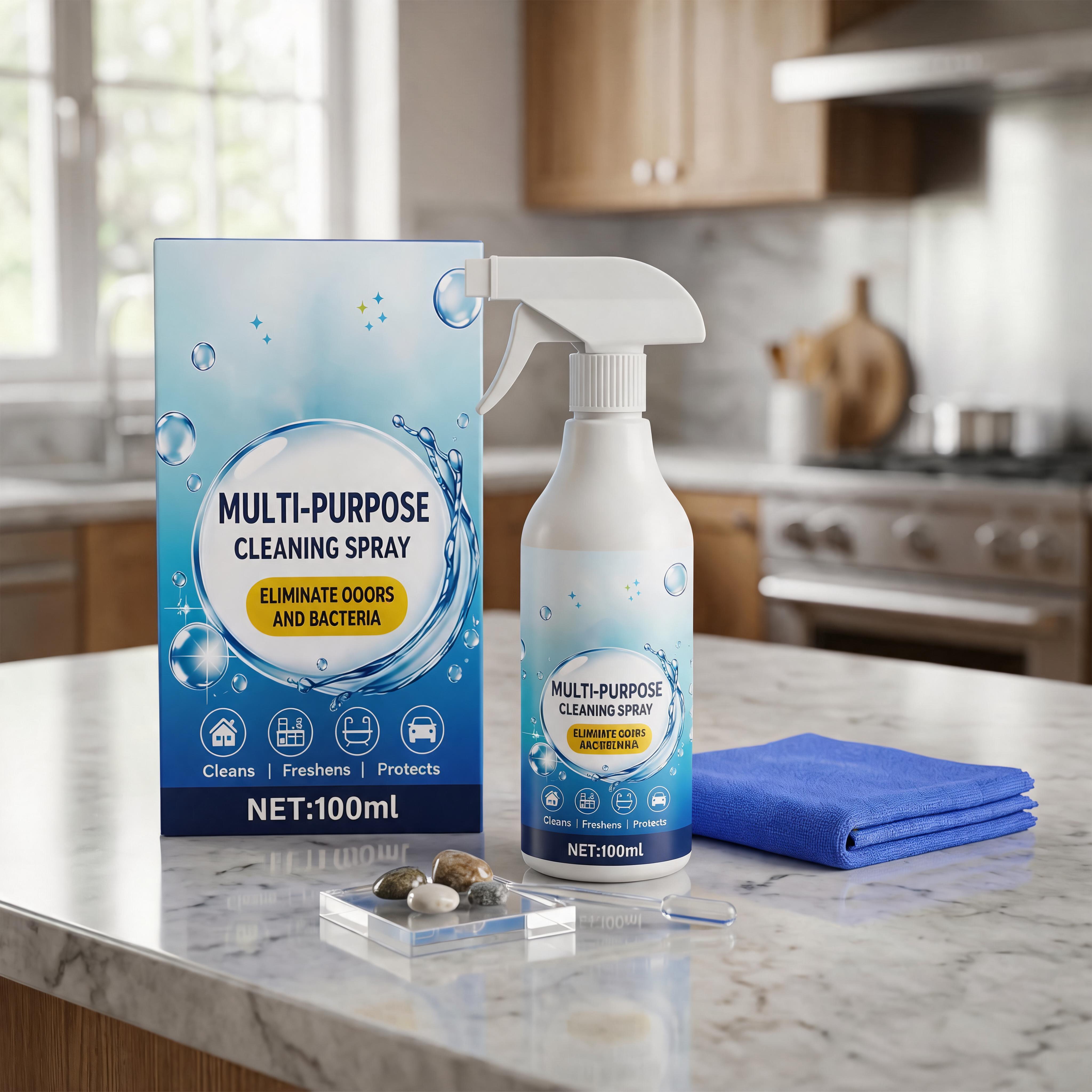 Household Multipurpose Cleaning Spray Clean Countertop Sink Door Window Tile Kitchen Bathroom Dust Soap Scale Water Stain