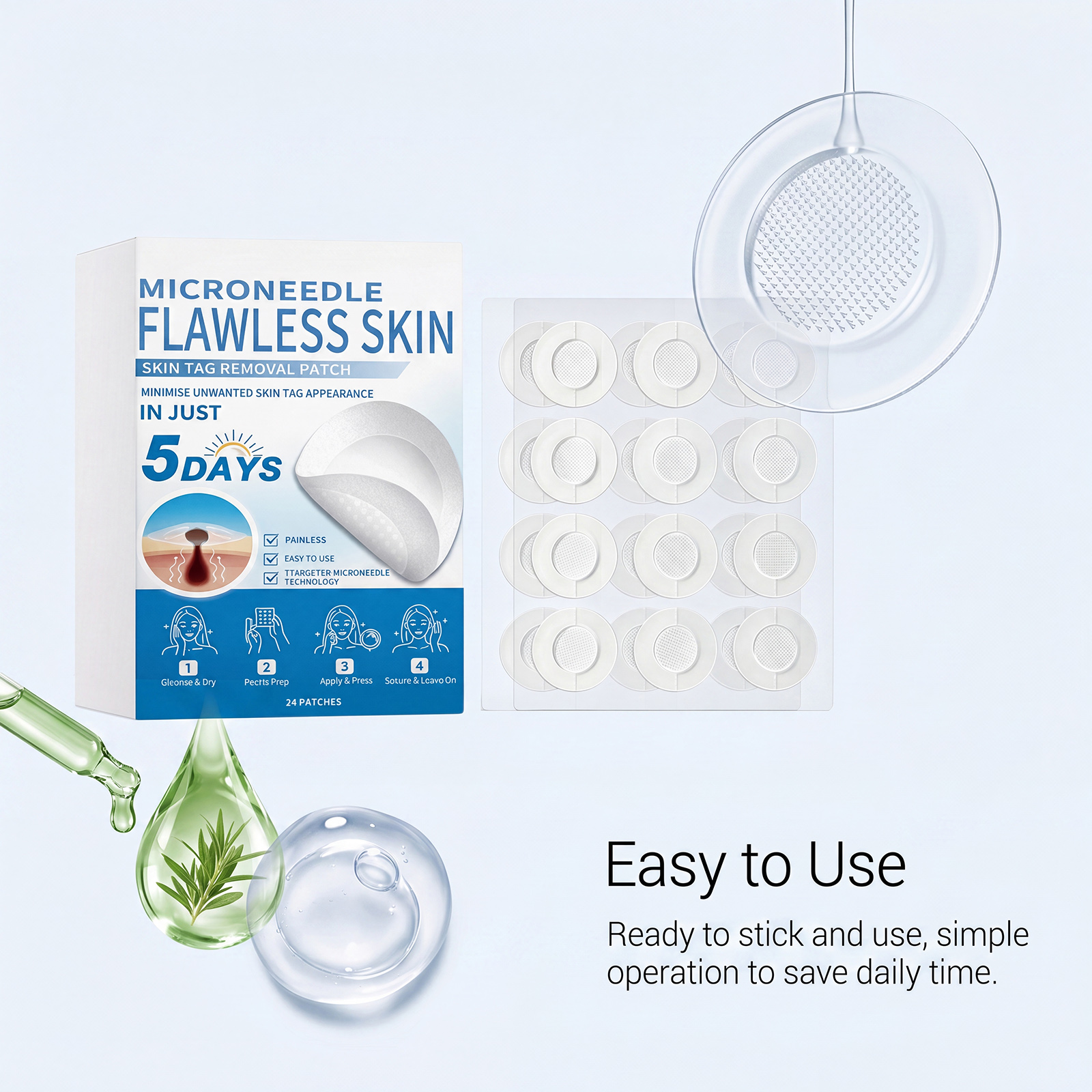 Skin Brightening Care Patch Thin Invisible Breathable Snug Soft Daily Care Glossy Smooth Facial Skin