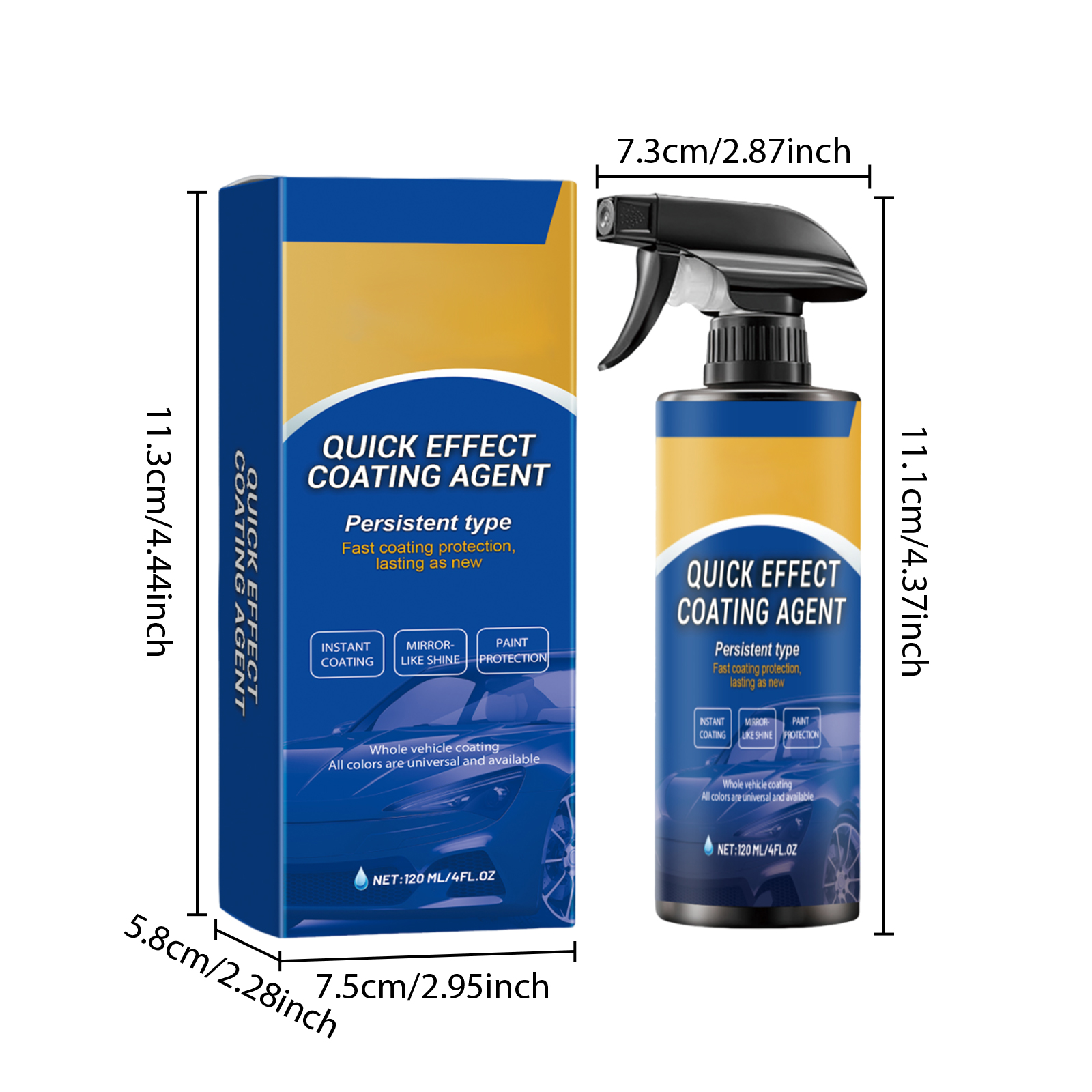Car Coating Spray For Auto Care Refinish Repair Paint Wax Spray Coating Glaze Liquid