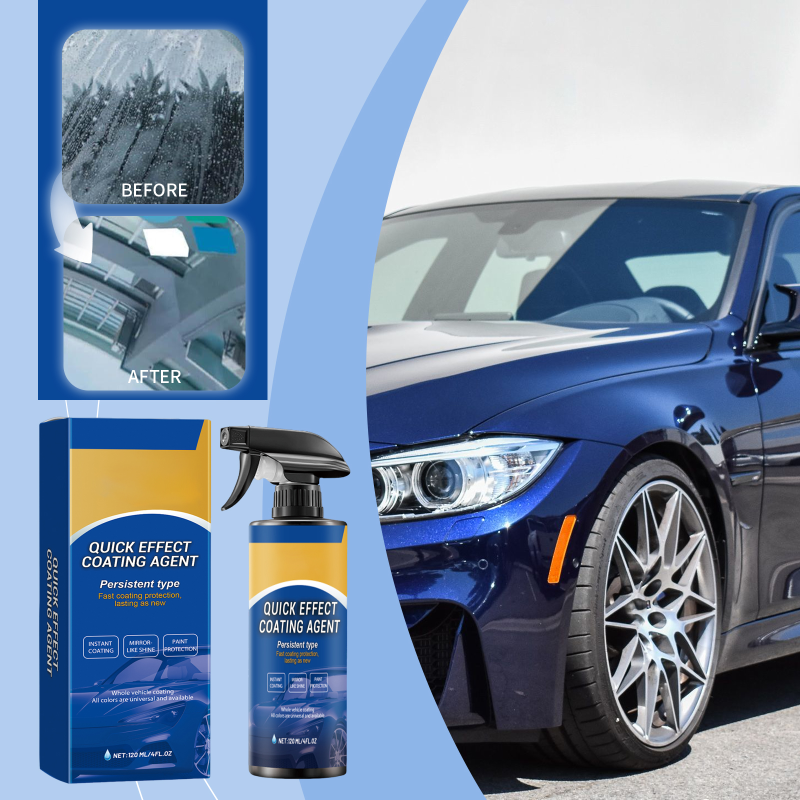 Car Coating Spray For Auto Care Refinish Repair Paint Wax Spray Coating Glaze Liquid