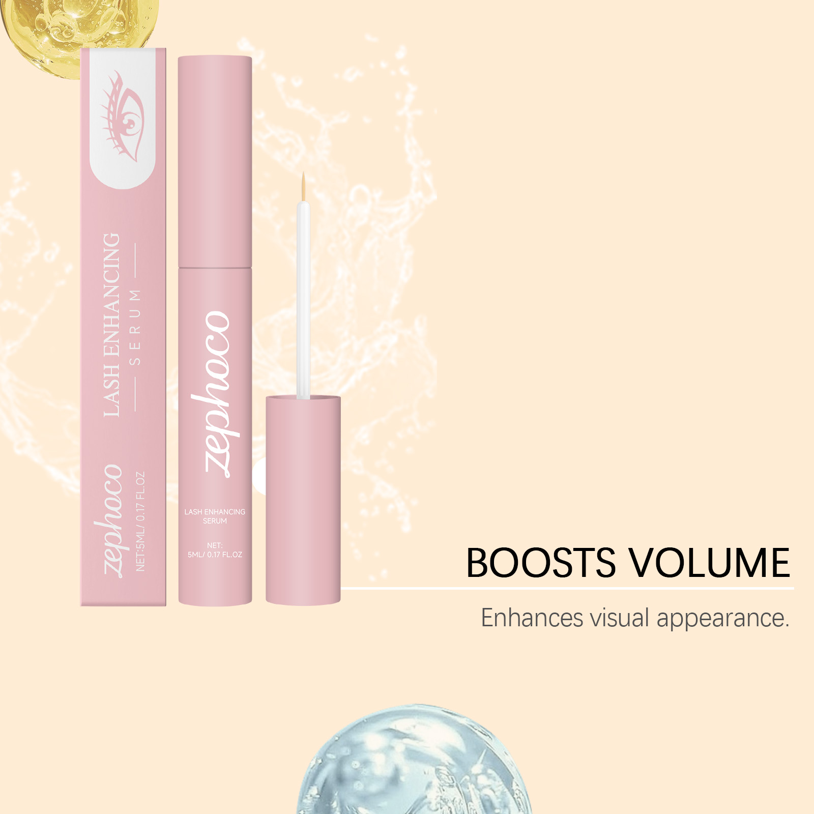 Eyelash Serum Mild Eye Lash Root Daily Natural Curly Glam Makeup Easy Application