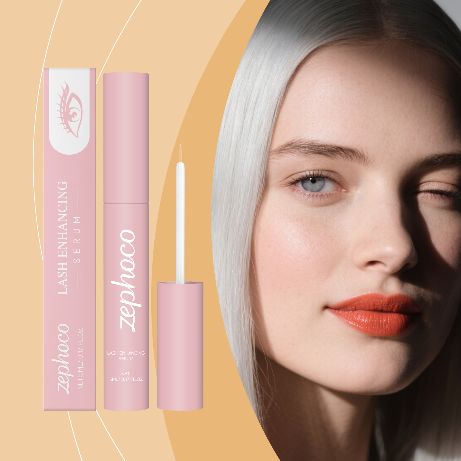 Eyelash Serum Mild Eye Lash Root Daily Natural Curly Glam Makeup Easy Application