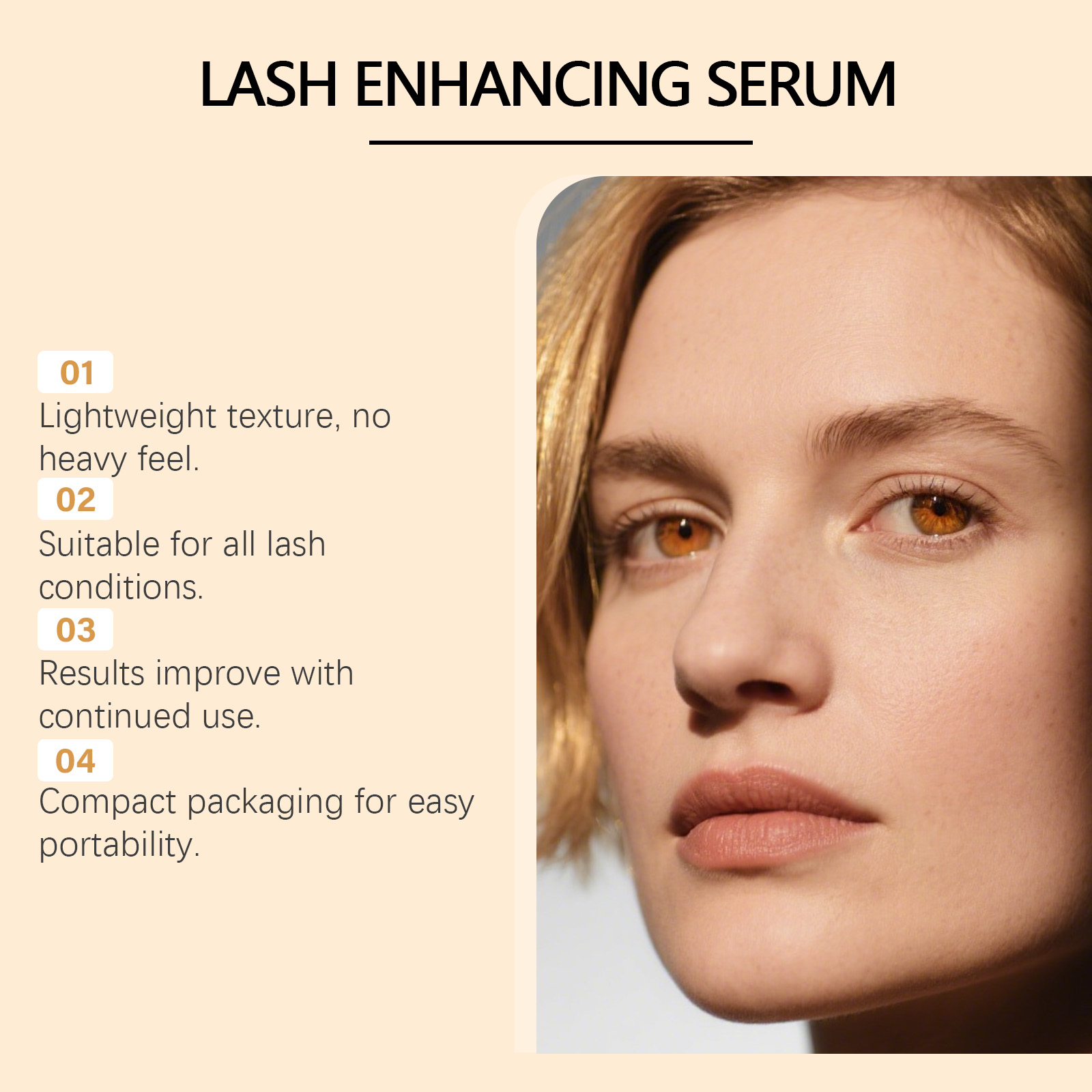Eyelash Serum Mild Eye Lash Root Daily Natural Curly Glam Makeup Easy Application