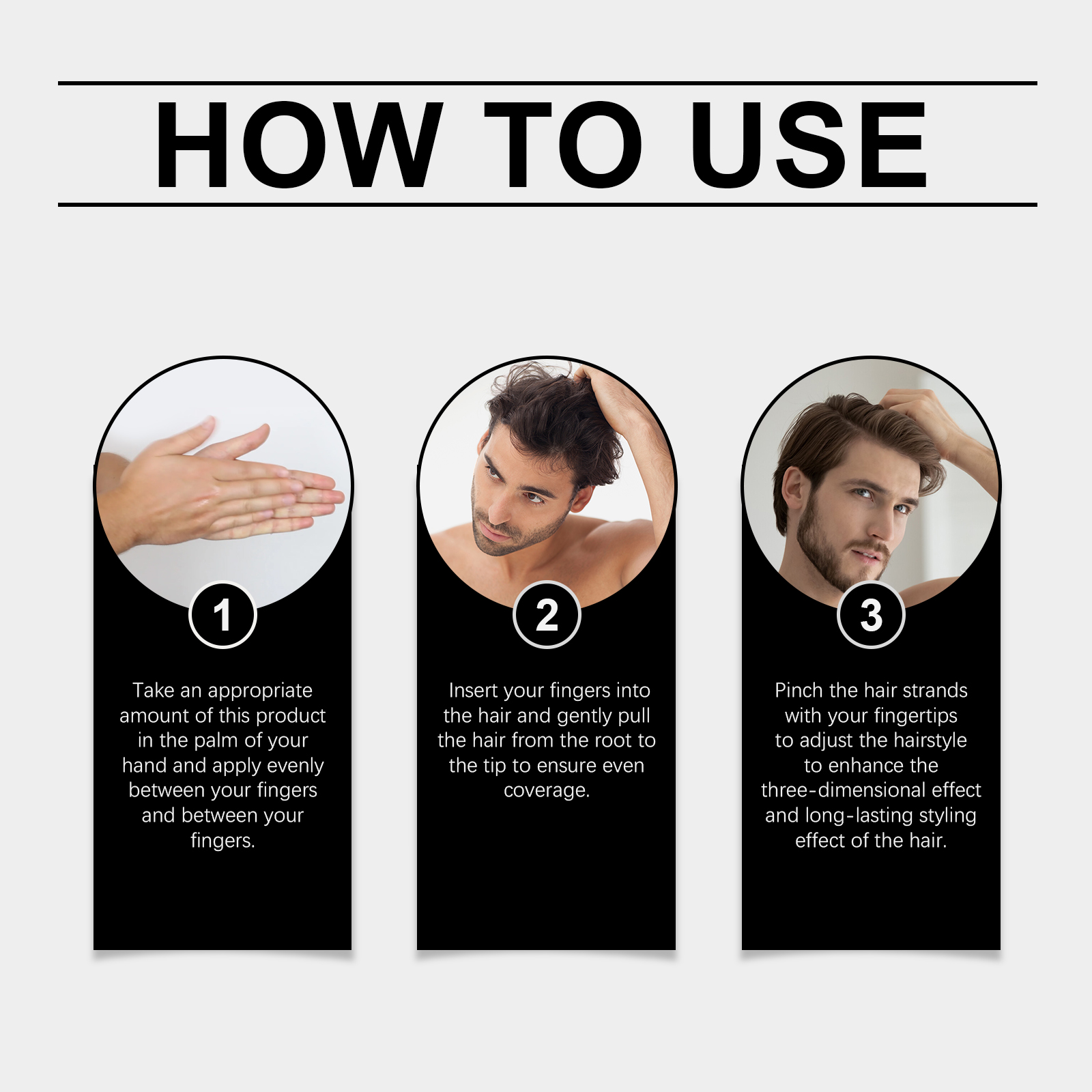 Men Styling Hair Clay For Natural Fluffy Soft Shiny Long Lasting Matte Texture Hair