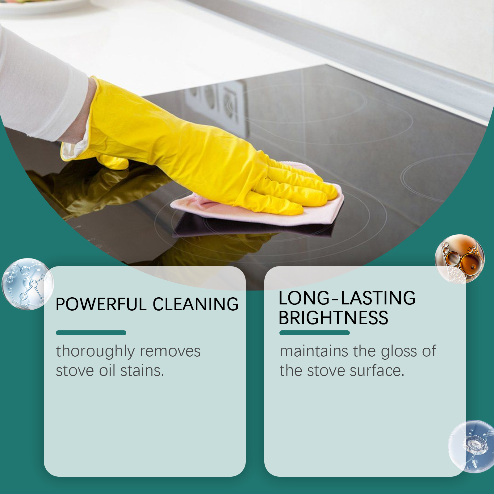 Glass Stove Cleaning Polishing Agent Household Kitchen Induction Ceramic Stove Stain Remover Cleaner