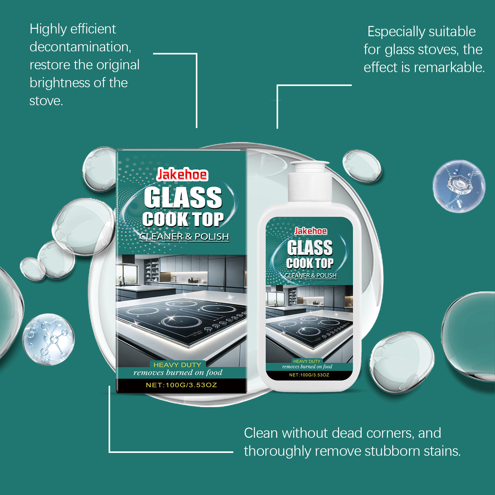 Glass Stove Cleaning Polishing Agent Household Kitchen Induction Ceramic Stove Stain Remover Cleaner