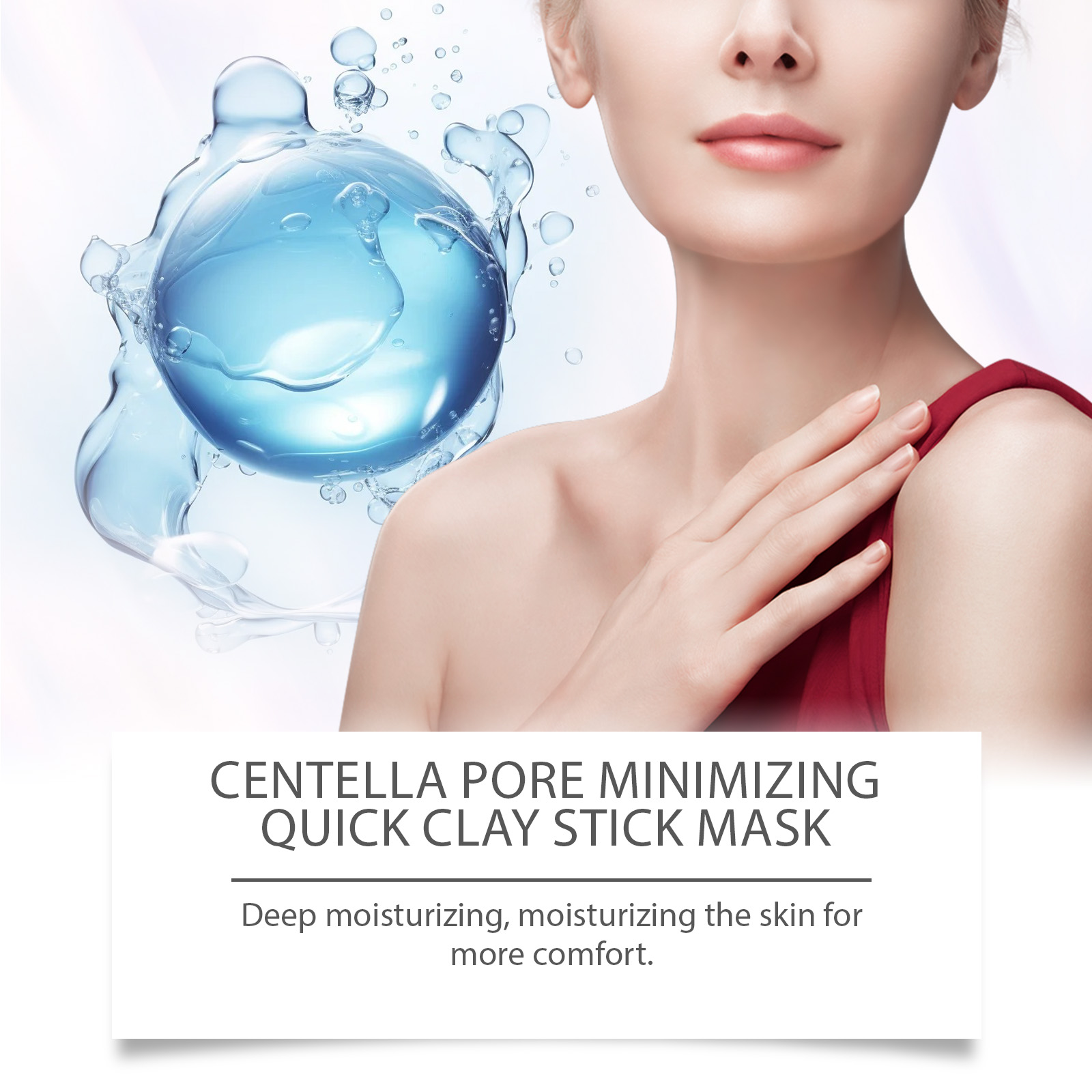 Centella Asiatica Clay Mask Stick Moisturize Soothe Discomfort Hydrate Facial Skin