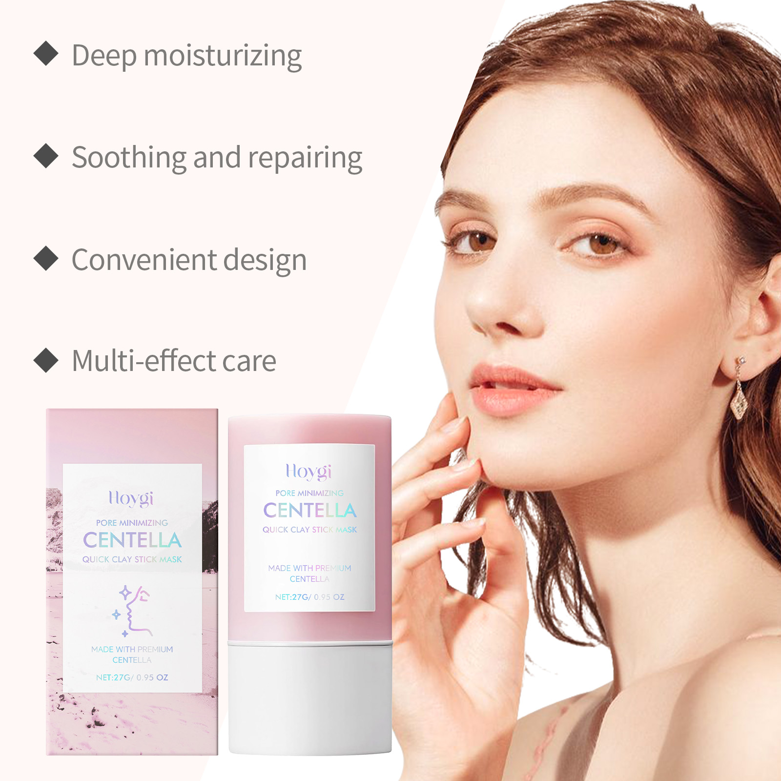 Centella Asiatica Clay Mask Stick Moisturize Soothe Discomfort Hydrate Facial Skin