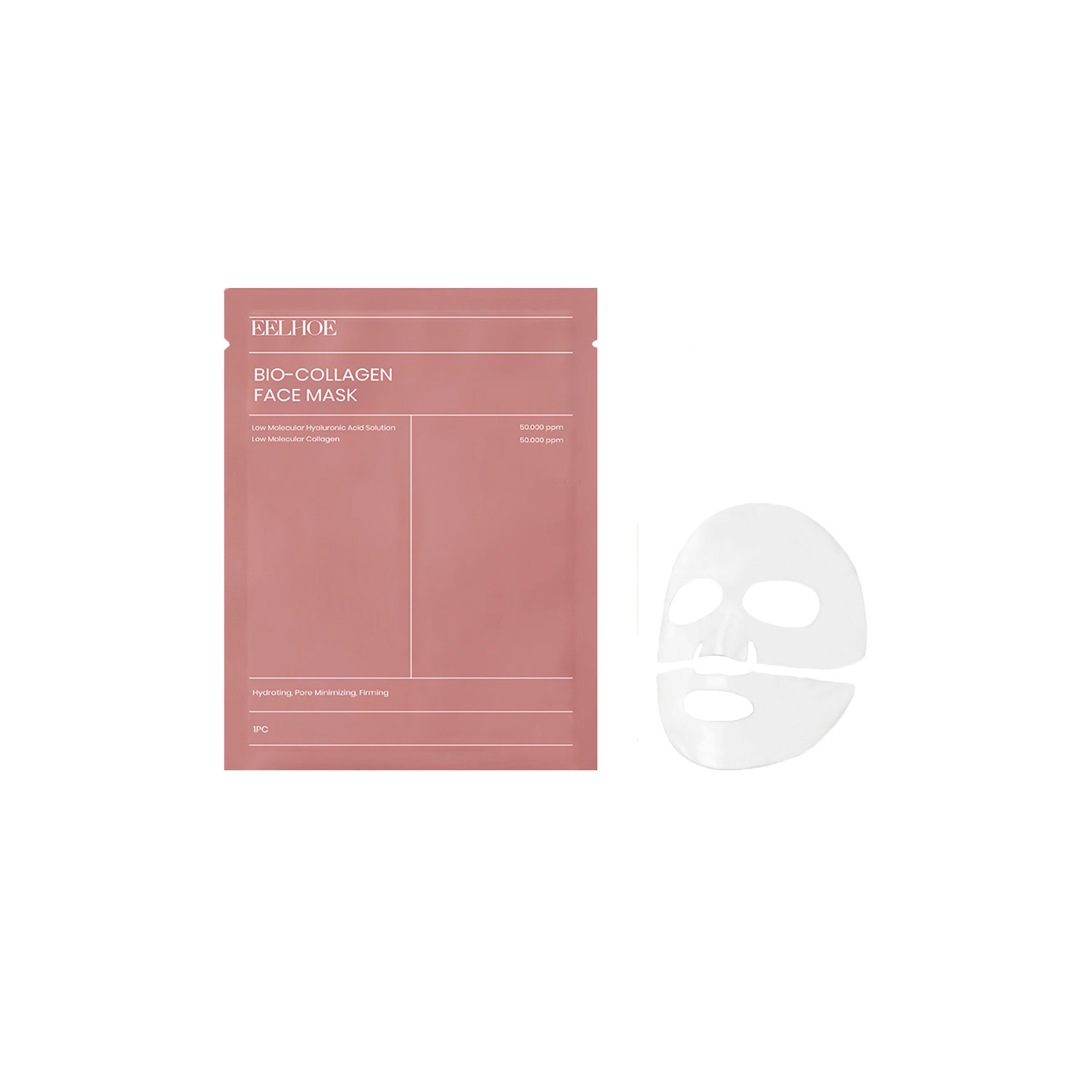 Collagen Face Mask Sheet Hydrating Plumping Nourishing For Glowing Skin Daily Moisture Lock Care