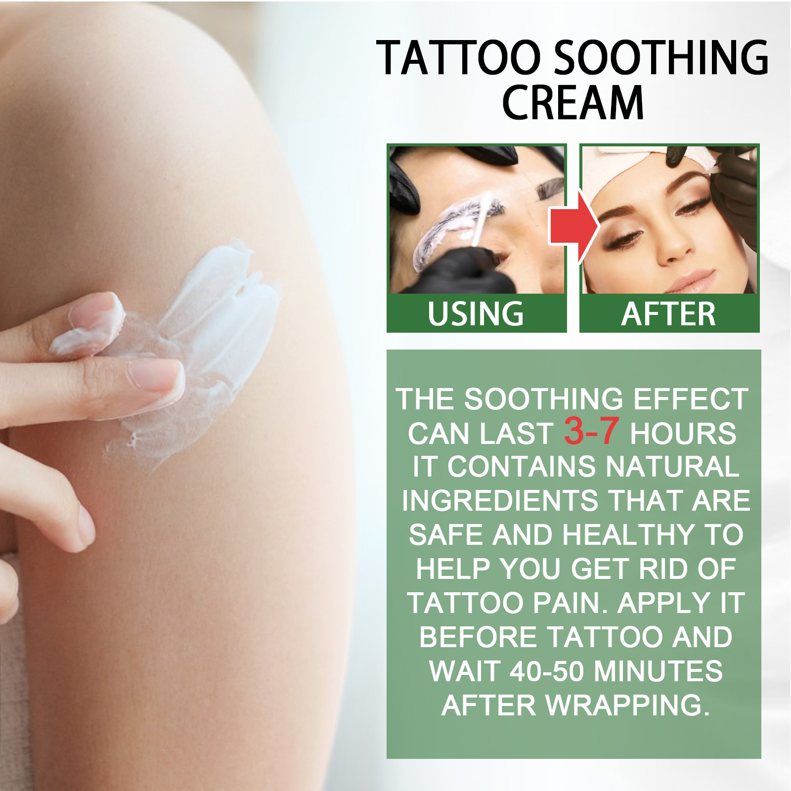 Tattoo Pain Relief Cream Soothing Numbing Aftercare Balm For Skin Comfort During Tattoo Piercing And Tattoo Process