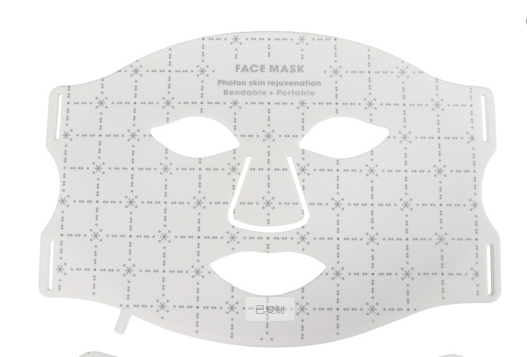 (White) Silicone Led Face Mask Light Therapy Facial Mask 7 Colors Red Light Therapy Food Grade Flexible Soft Mask Led Therapy Anti Aging Advanced Photon Mask