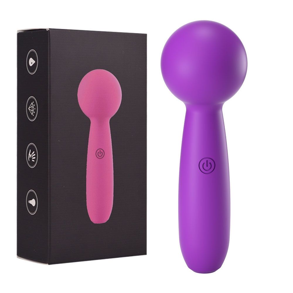 (Purple) Silicone Vibrator Sex Toys Mini AV Wand For Women Clitoral Stimulation Masturbation Massager Adult Sex Toy G-Spot Vibrator 10 Frequency 