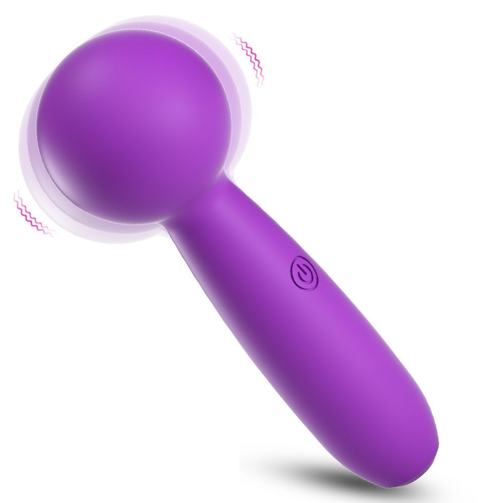 (Purple) Silicone Vibrator Sex Toys Mini AV Wand For Women Clitoral Stimulation Masturbation Massager Adult Sex Toy G-Spot Vibrator 10 Frequency 