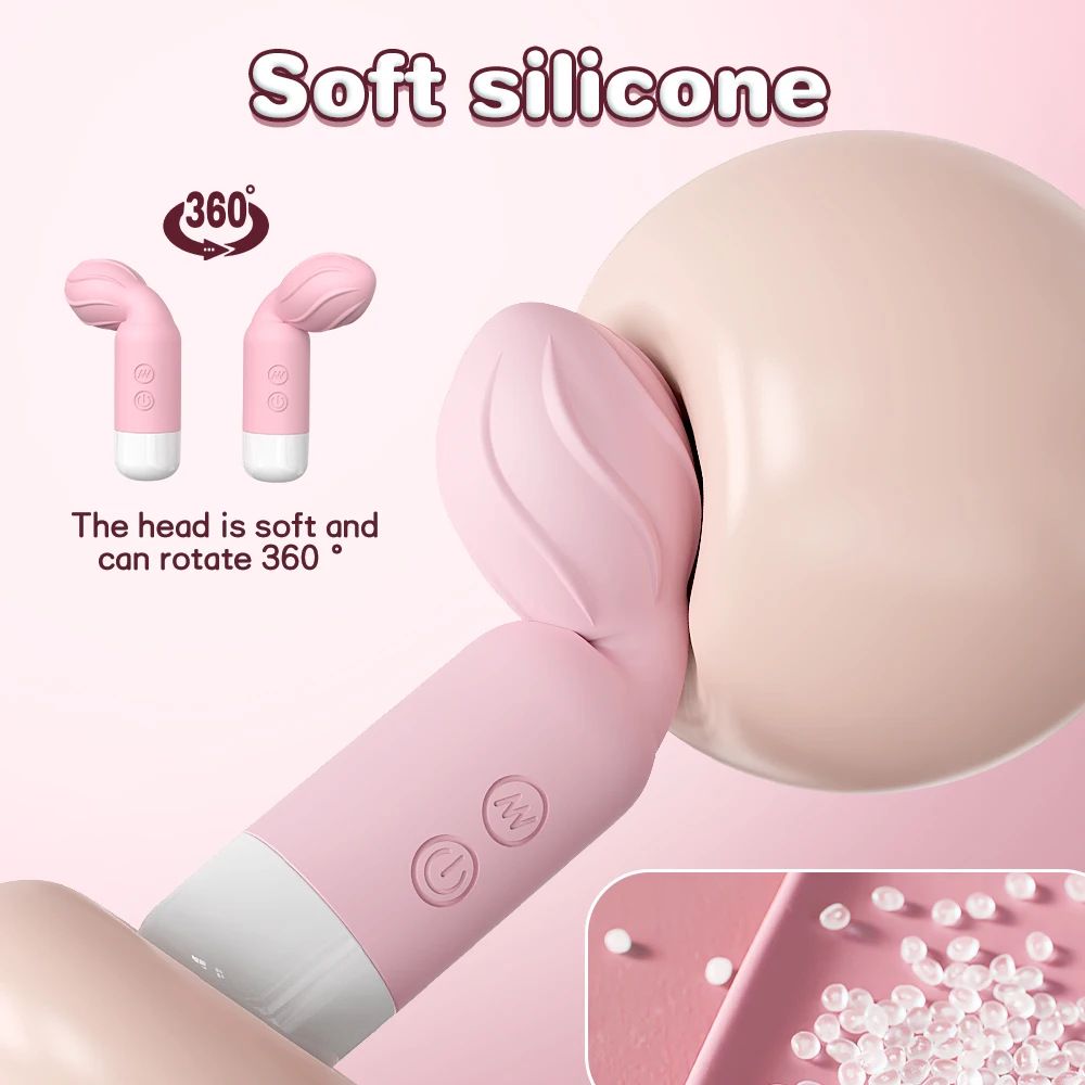 (Pink) Adult Sex Toy AV Wand Mini Vibrating Wand Massage Strong Vibration Masturbator Rechargeable 10 Frequency Female Masturbation Clitoral Stimulator 