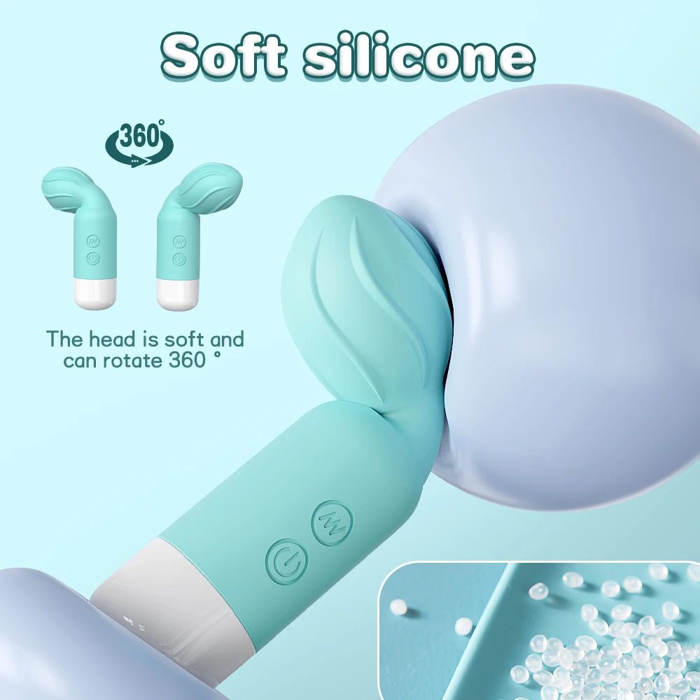 (Green) Adult Sex Toy AV Wand Mini Vibrating Wand Massage Strong Vibration Masturbator Rechargeable 10 Frequency Female Masturbation Clitoral Stimulator 