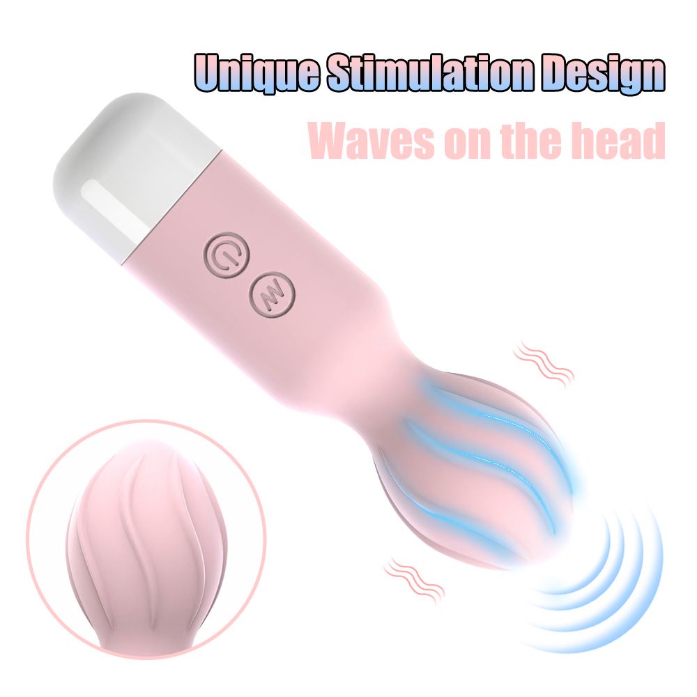 (Pink) Adult Sex Toy AV Wand Mini Vibrating Wand Massage Strong Vibration Masturbator Rechargeable 10 Frequency Female Masturbation Clitoral Stimulator 