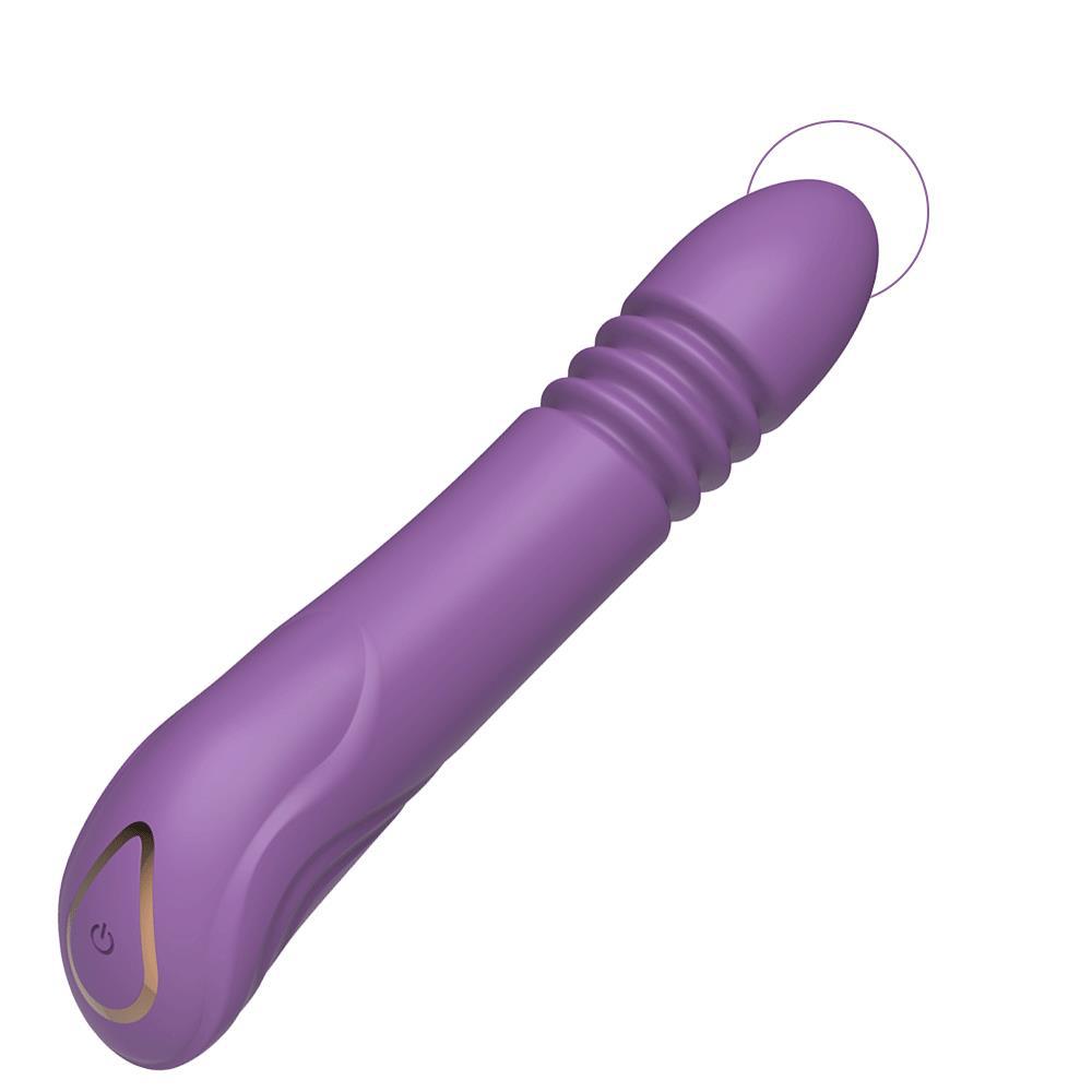 (Red) Vibrating Wand Sex Toys Vibrator for Women Fully Automatic Telescopic Cannon Massage Wand Women Insertable Female Masturbation Telescopic Wand