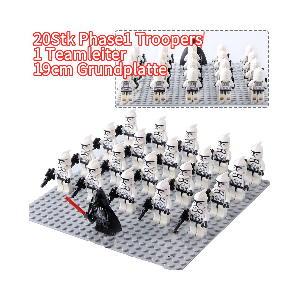 Star Wars Clone Troopers Minifigures Building Blocks Toy Fit Lego Collectible Assembled Minifigures Toys with Base Decoration Collection Gift for Fans and Kids Gifts
