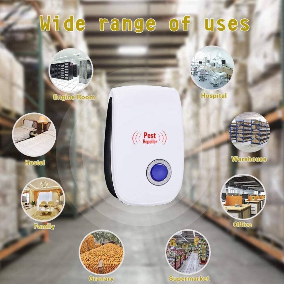 MGRETT Ultrasonic Pest Repeller, 4 Pack Insect Repeller, Electronic Mouse and Rat Repell