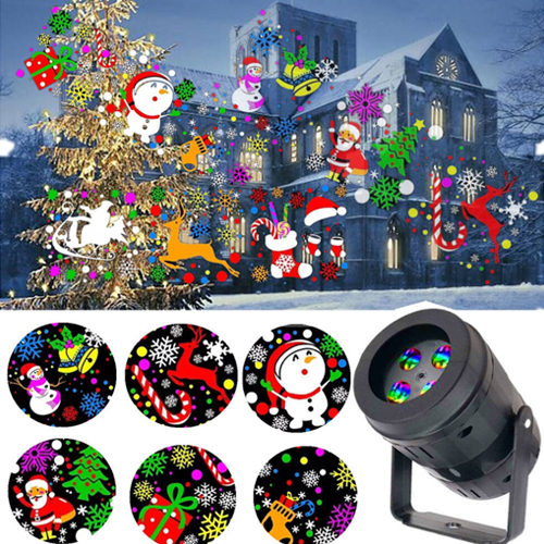 Christmas Projector LED Lights  Projection Lamp Waterproof Projection Light with 12 Slides Patterns Landscape Snowflake Elk Snowman Christmas Tree Santa Reindeer Light for Christmas Xmas Party Indoor Decorations