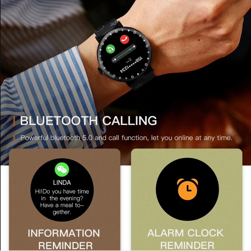 NFC Function Bluetooth Calls Music 1.28 Inch New Colorful Light Smart Watch Women
