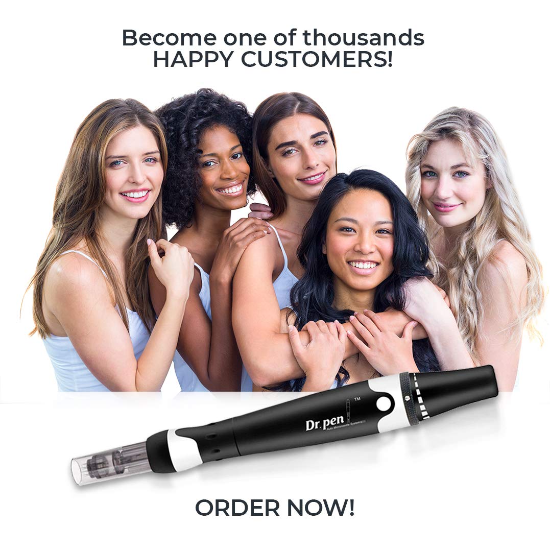 Dr. Pen Ultima A7 Microneedling Pen Professional Derma Pen Electric Automatic Beauty Pen Skin Care Tool Kit for Face and Body Home Personal Use with 5pcs 12pins 5pcs 42pin 5pcs 36pin 5pcs Nano Round Pin Cartridges