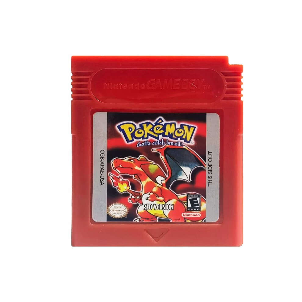 (Red version) Pokemon Game Cards Compatible with Nintendo GB GBC Game Card Classic Interesting Games Toys