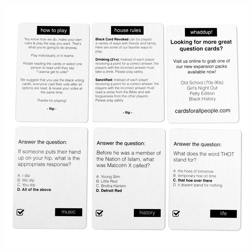 Black Card Revoked Original Flavor Cards Game