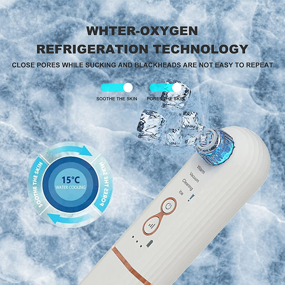 Facial Blackhead Remover Micro Bubble Blackhead Extractor Vacuum Hot Cold with Water Circulation Facial Skin Cleaner Acne Beauty Moisturize Tools