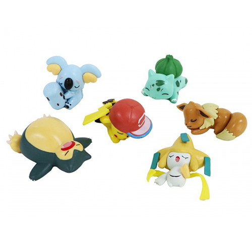 Pokemon Mini Figure Bulbasaur Pikachu Eevee Jirachi Komala Snorlax Sleeping Starry Dream Kawaii Series Doll Cartoon Kids Toys Gifts Desktop Ornaments