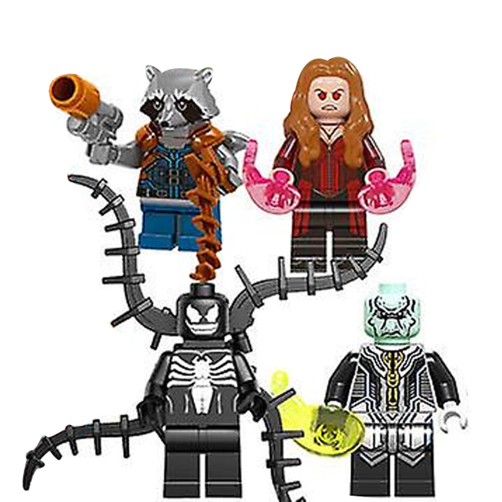 (16PCS Set A) Marvel Superheroes Minifigures Toys Building Block Assembly Toy Fit Lego