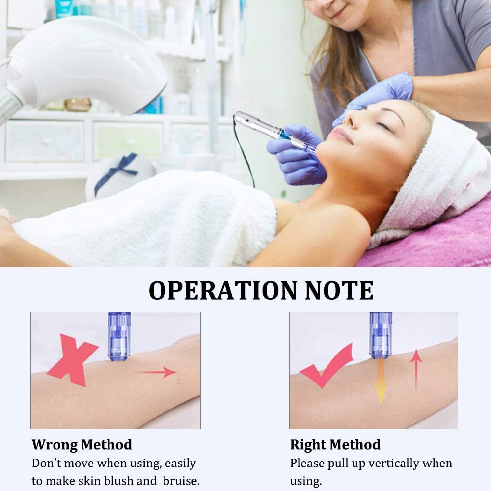 Dermapen Dr.pen Ultima A6 Microneedle Pen Electric Derma Roller Pen with 12PIN 36PIN Nano Round Cartridges Needles Wrinkle Stretch Marks Scar Treat
